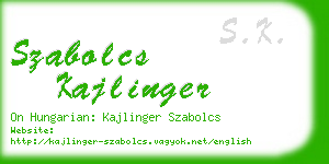 szabolcs kajlinger business card